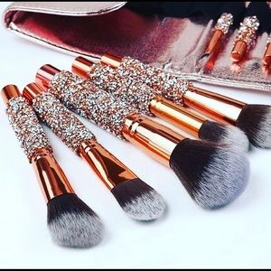 Makeup brush bling set